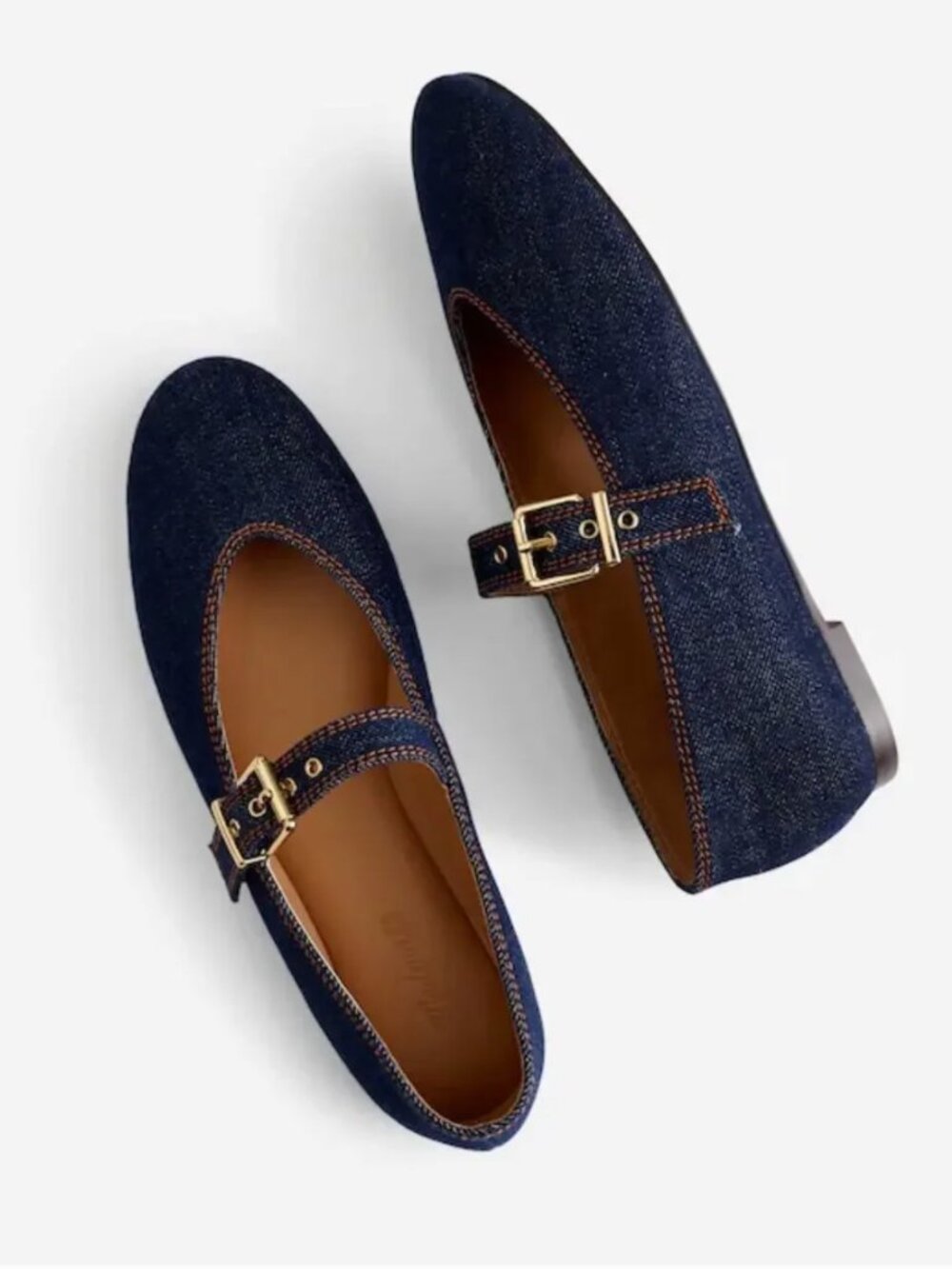 Madewell The Remy Mary Jane Flat in Denim | Size 6